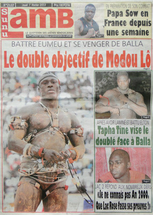 A la Une du Journal SunLamb du jeudi 03 février 2012