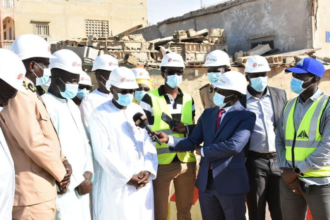 Saint-Louis: Visite de chantier du PPCS, Oumar Guèye constate avec satisfaction l’avancement des travaux