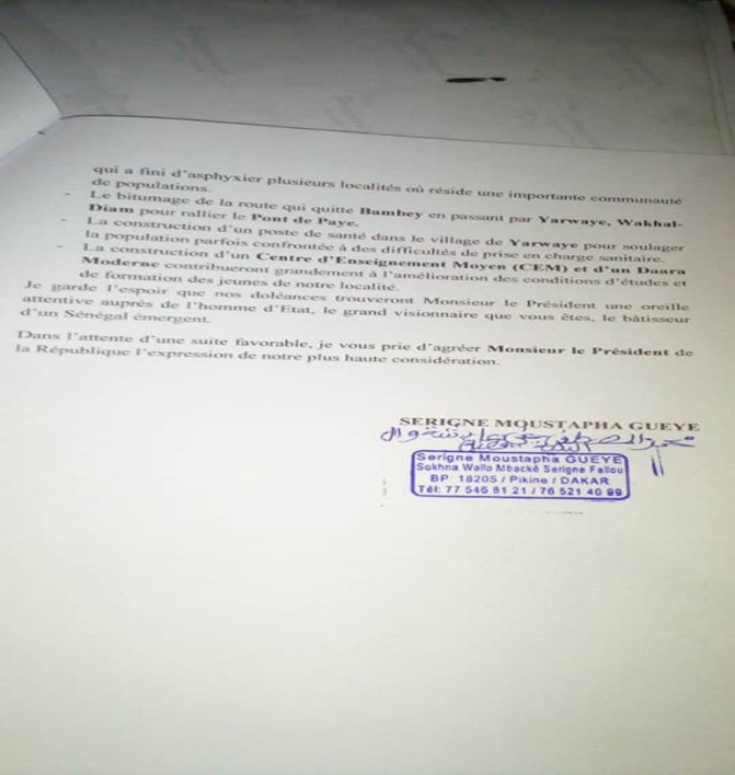 Yarwaye, une cité religieuse et les villages voisins très enclavés : son khalife lance un appel au Chef de l’Etat Yarwaye, une cité religieuse et les villages voisins très enclavés : son khalife lance un appel au Chef de l’Etat