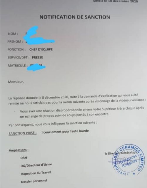 Usine Twyford: "Un licenciement qui scandalise"