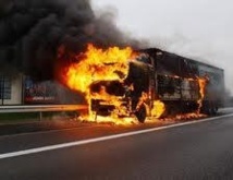 Incendie d'un camion de la SODEFITEX a Kolda, 16 enfants gravement brûlés