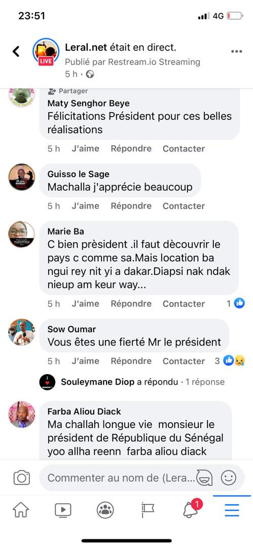 La balade virale de Macky donne en 12 mn 15007 j'aime, 3565 commentaires, plus de 11176 partages, près de 322000 vues en 1h de temps