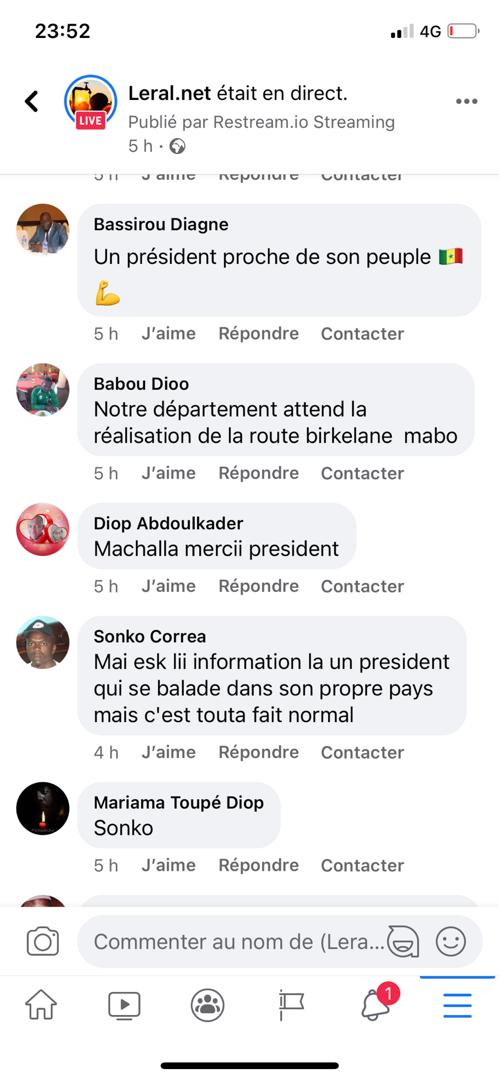 La balade virale de Macky donne en 12 mn 15007 j'aime, 3565 commentaires, plus de 11176 partages, près de 322000 vues en 1h de temps