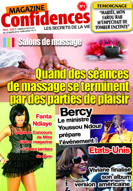 Voici la Une de votre journal Confidences Magazine