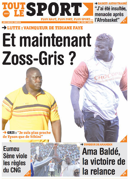 A la Une du Journal Tout Le Sport du lundi 11 mars 2013