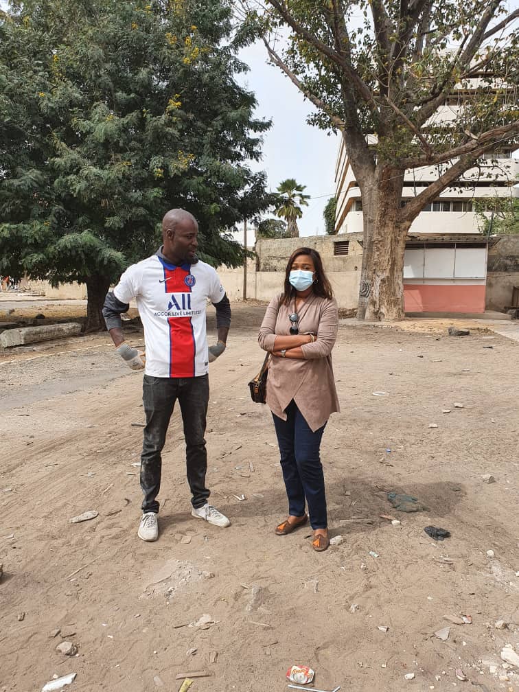 Sortie sociale de la Secrétaire d'Etat au logement Mme Victorine Ndeye au Lycée Lamine Gueye de Dakar