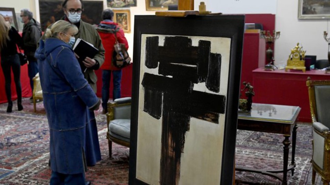 Voici le tableau ayant appartenu à Leopold Sédar Senghor vendu à 983,9 millions FCFA (photos) Voici le tableau ayant appartenu à Leopold Sédar Senghor vendu à 983,9 millions FCFA (photos)