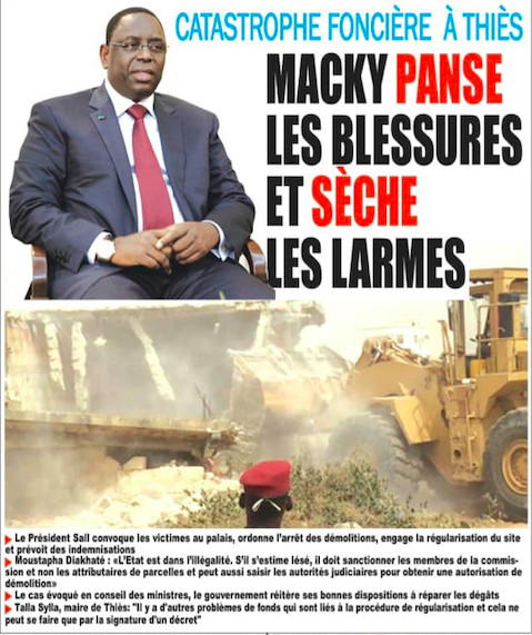 Colère des habitants de Mbour 4: Macky Sall calme les ardeurs et promet de réparer les dégâts des... Colère des habitants de Mbour 4: Macky Sall calme les ardeurs et promet de réparer les dégâts des...