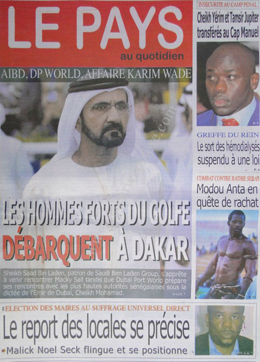 A la Une du Journal Le Pays du jeudi 28 mars 2013