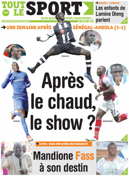 A la Une du journal Tout Le Sport du Samedi 30 mars 2013