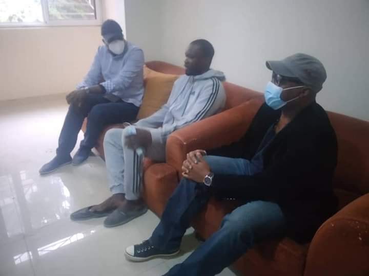 Photos: Khalifa Sall et Barthélémy Dias chez Ousmane Sonko