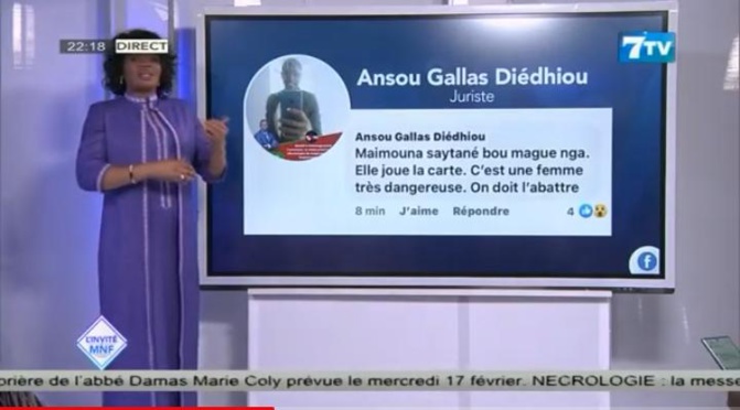 Un étudiant de l'Ucad, membre de PASTEF, menace de mort la journaliste Maimouna Ndour Faye