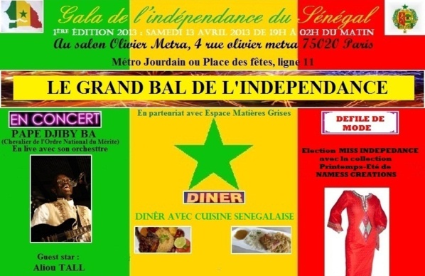 Gala de l’indépendance du Sénégal à Paris