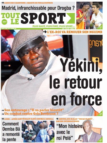 A la Une du Journal Tout Le Sport du mardi 09 Avril 2013