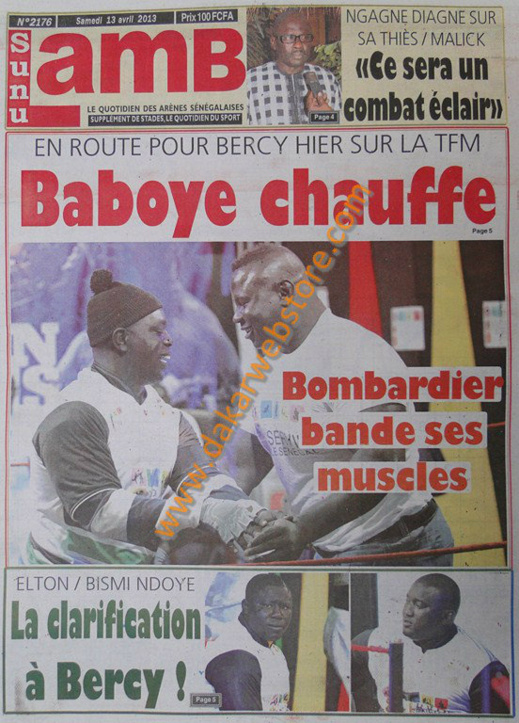 A la Une du Journal SunuLamb du samedi 13 Avril 2013
