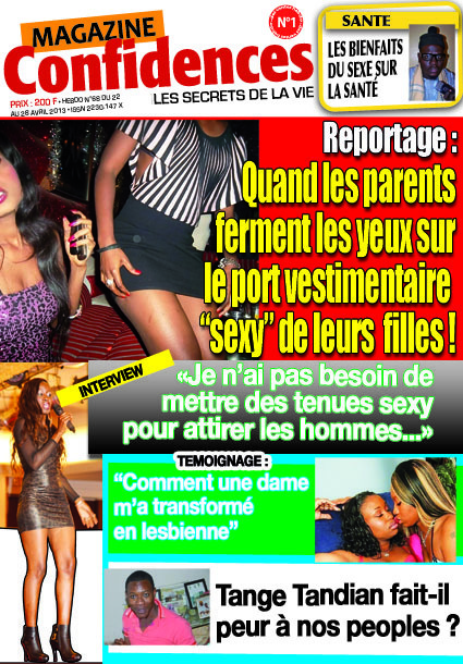 Voici la  Une de Confidences Mag n°68