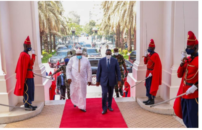 Le président gambien Adama Barrow au Sénégal