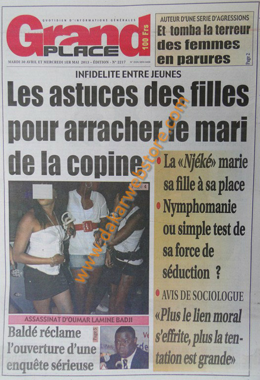 A la Une du Journal Grand Place du mardi 30 Avril 2013