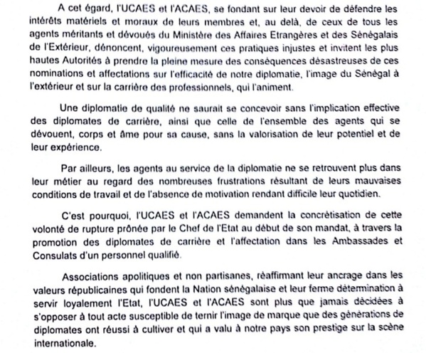 [Audio-Documents] Crise aux Affaires étrangères : Les diplomates dénoncent les nominations politiciennes