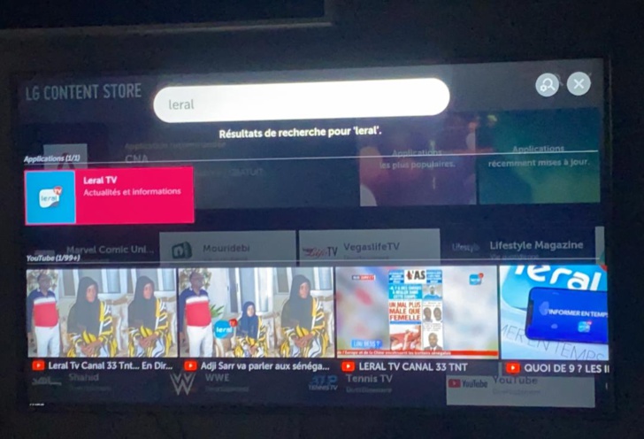 Leral Tv désormais disponible sur Smart Tv LG: Elle est la première chaîne de télévision à avoir cette opportunité en Afrique de l'Ouest Leral Tv désormais disponible sur Smart Tv LG: Elle est la première chaîne de télévision à avoir cette opportunité en Afrique de l'Ouest