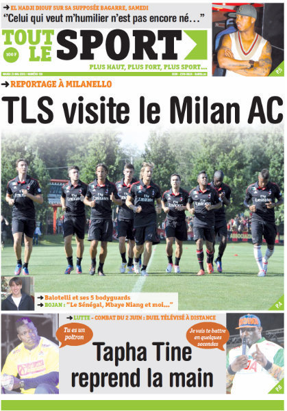 A la Une du Journal Tout Le Sport du mardi 21 mai 2013
