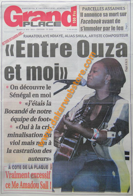 A la Une du Journal Grand Place du mardi 21 mai 2013