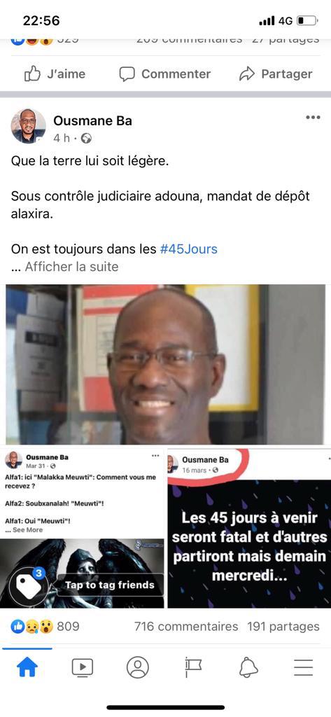 Décès du Doyen des Juges Samba Sall: Certains Sénégalais jubilent de sa mort (voir posts)