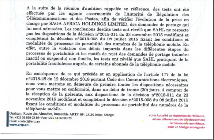 L'ARTP met en demeure Free pour non respect des dispositions relatives à la portabilité des numéros L'ARTP met en demeure Free pour non respect des dispositions relatives à la portabilité des numéros