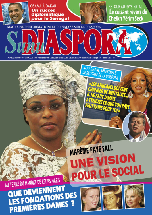 Voici la couverture de votre magazine SUNUDIASPORA