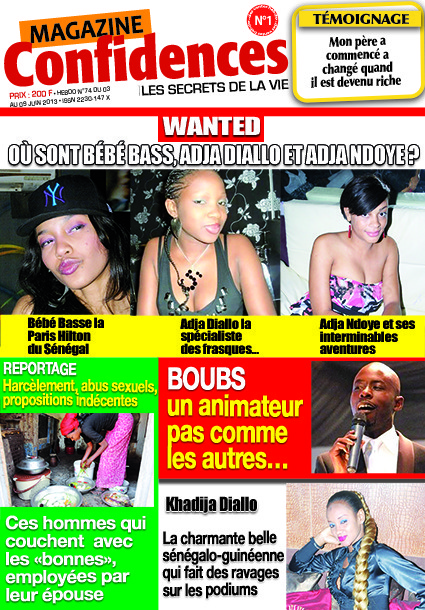 Voici la couverture de votre magazine ''Confidence Mag"