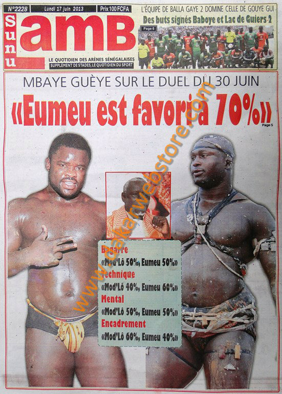 A la Une du Journal SunuLamb du lundi 17 juin 2013