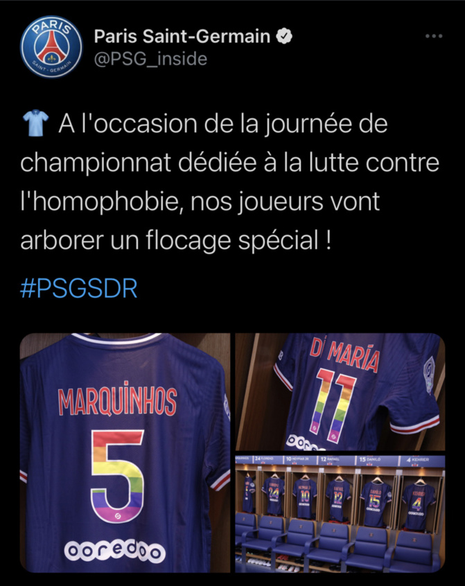 PSG / Port de maillot dédié aux LGBT: Gana Guèye et Abdou Diallo absents ce soir