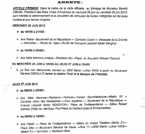 [Document] Cédez la place à Obama et à son impressionnante délégation sinon...