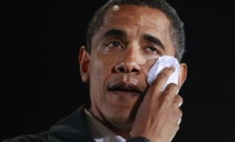 La presse nationale et internationale interdite d’immortaliser les larmes d’Obama