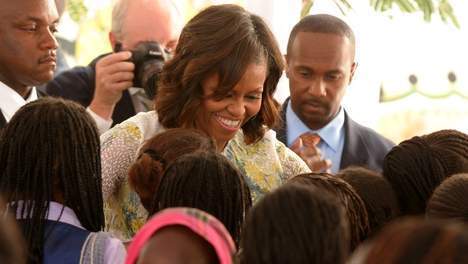 La visite de Michelle Obama et Marième Sall au collège Martin Luther King