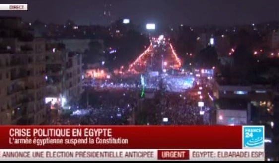 Suivez FRANCE 24 en direct depuis la place Tahrir Égypte (Via www.leral.net)  