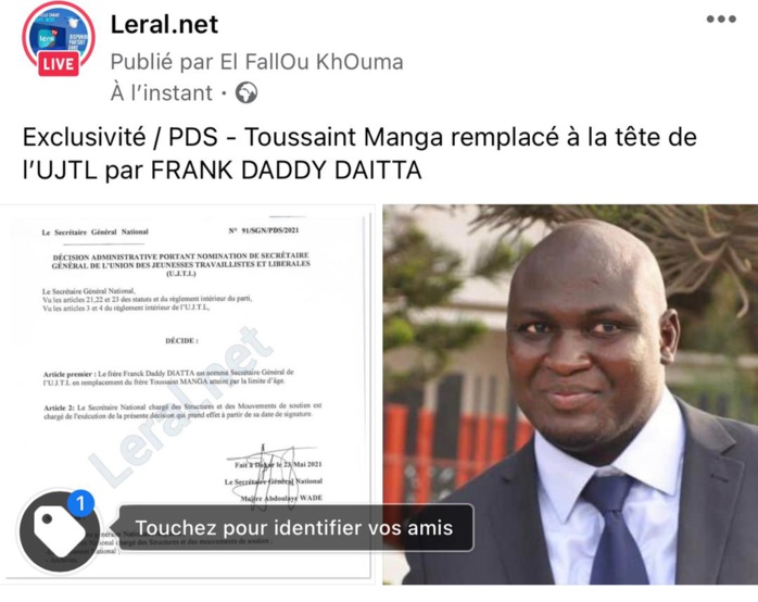 Exclusivité Leral / SG du Mouvement des Elèves et Etudiants libéraux: Atteint par la limite d'âge, Toussaint Manga rend le tablier