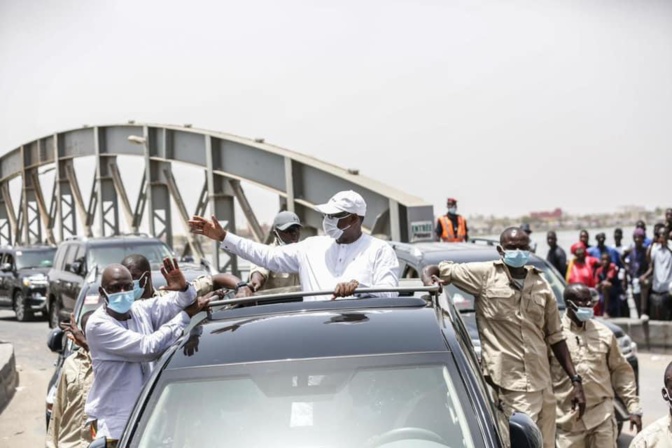 Tournée économique: L'arrivée de Macky Sall à Louga et Saint-Louis (Images)