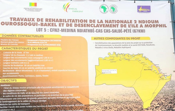 Réhabilitation de la RN2 Ndioum-Ourossogui –Bakel : Le président Macky Sall a procédé au lancement travaux