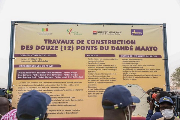 Actes d’une tournée économique : lancement officiel des travaux de 12 ponts du Daandé Mayo, inauguration du Lycée Hassan Sadio Diallo de Nguidjilone