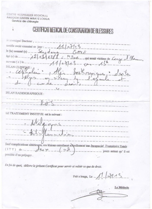 [Documents+Vidéo] Des Lougatois très remontés contre l'huissier Me Sakine: Une plainte déposée auprès du Procureur