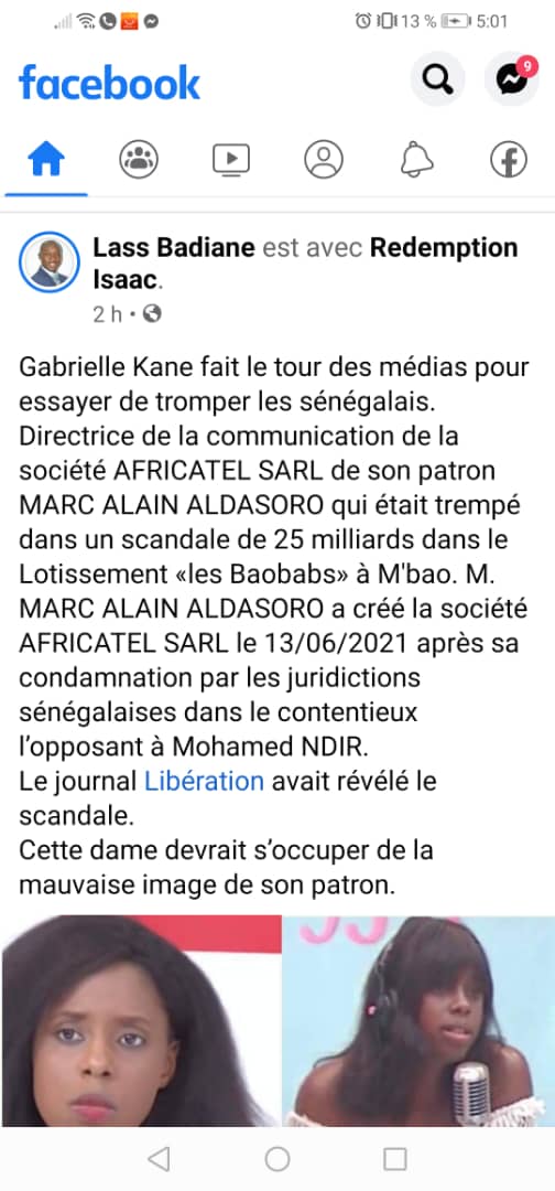 Lynchage de Gabrielle Kane sur les réseaux sociaux, après sa récente sortie (Photos)