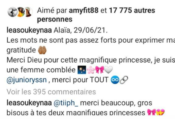 Léa Soukeyna Ndiaye a accouché: Elle est maman d'une princesse (Photos)