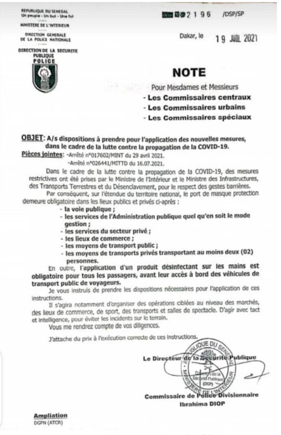 Covid-19: Après l'Armée, la police sur le terrain pour faire respecter les mesures barrières (document)