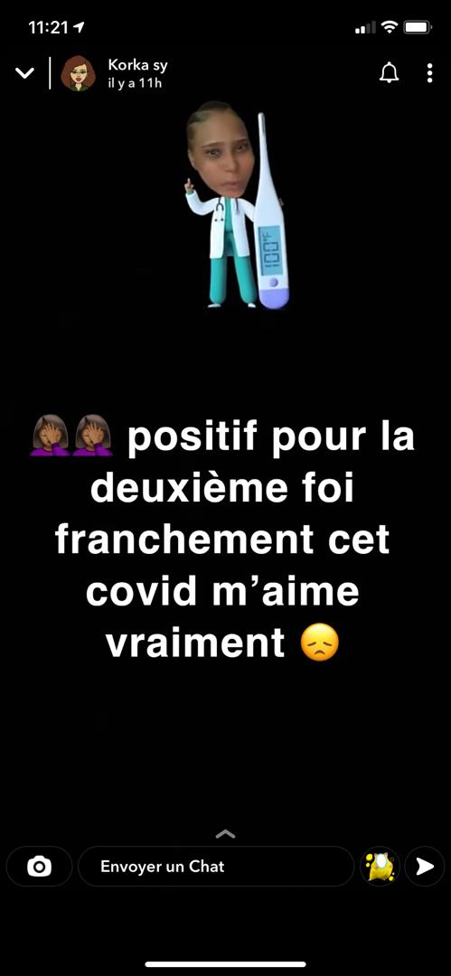 L'actrice Korka Sy testée positive au Covid 19 pour la deuxième fois