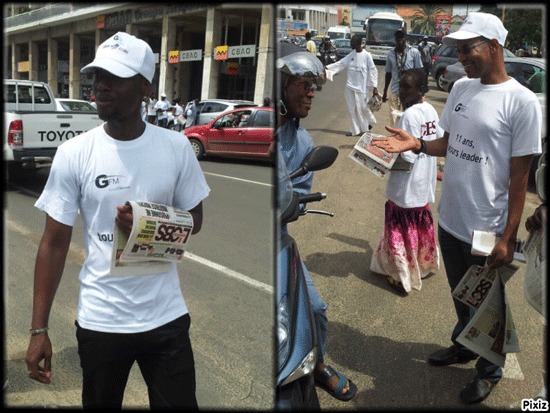 Le Dg de GFM Mamadou Ibra Kane et son adjoint Birane Ndour en action