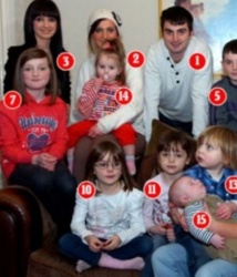 La famille la plus peuplée en Grande Bretagne attend son dix-septième enfant