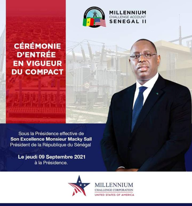 Entrée en vigueur du Senegal Power Compact du Millennium Challenge Corporation: Un programme doté de 330 milliards F CFA