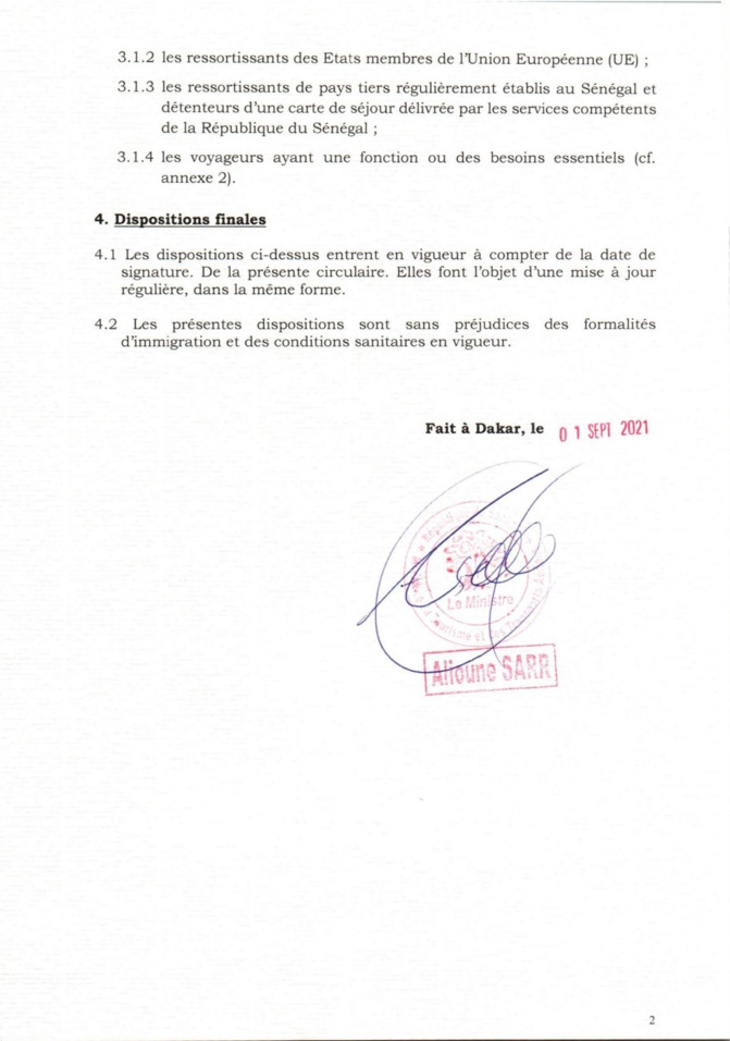 Ouverture de l’espace aérien sénégalais : le ministère de tutelle redéfinit les conditions, les concernés et non-concernés Ouverture de l’espace aérien sénégalais : le ministère de tutelle redéfinit les conditions, les concernés et non-concernés