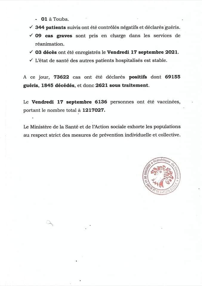 34 nouveaux cas, 3 décès et 9 cas graves annoncés